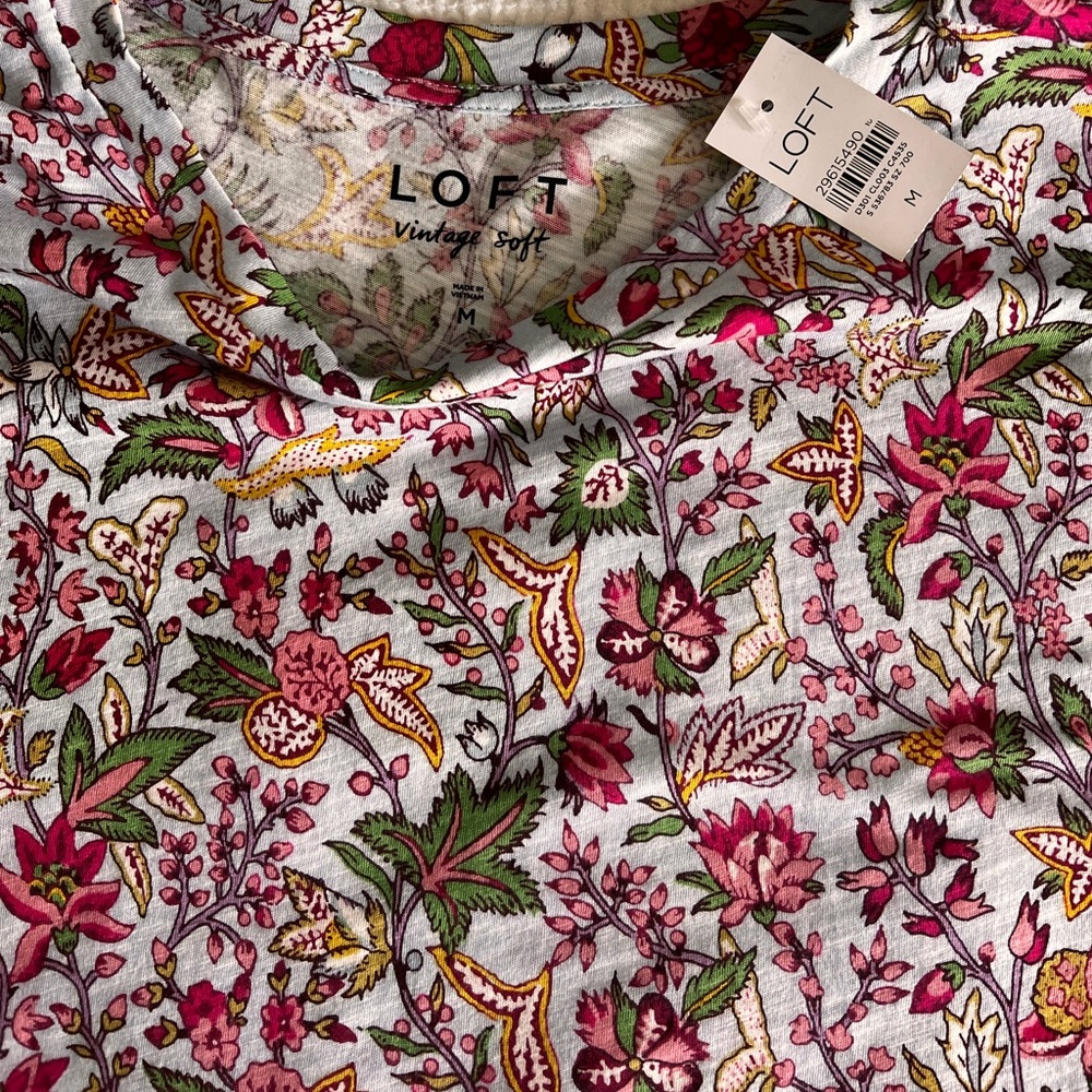 LOFT Vintage Soft Floral T-shirt - Picture 2 of 4